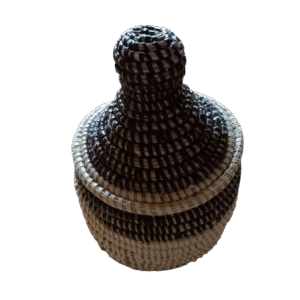 Pain en osier avec couvercle (version petite, couleur brun-naturel)