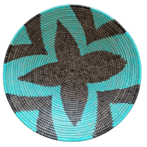 Corbeille à pain ou à fruits en osier (version extra-grande, couleur vert-brun)