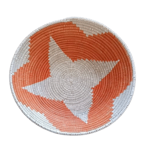 Corbeille à pain ou à fruits en osier (version extra-grande, couleur orange)