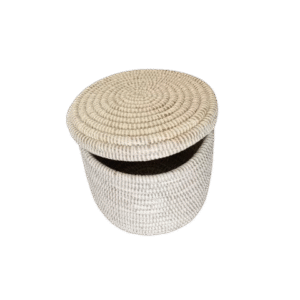 Corbeille en osier avec couvercle (version moyenne, couleur naturel)