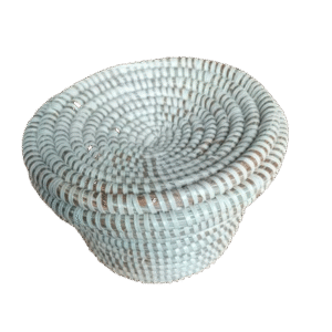 Corbeille en osier avec couvercle (version petite, couleur naturel) 1