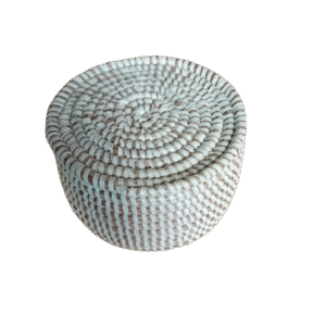 Corbeille en osier avec corvercle (version extra-petite, couleur naturel)